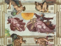 Sistine Chapel ceiling - Creation of the Sun, Moon, and Planets