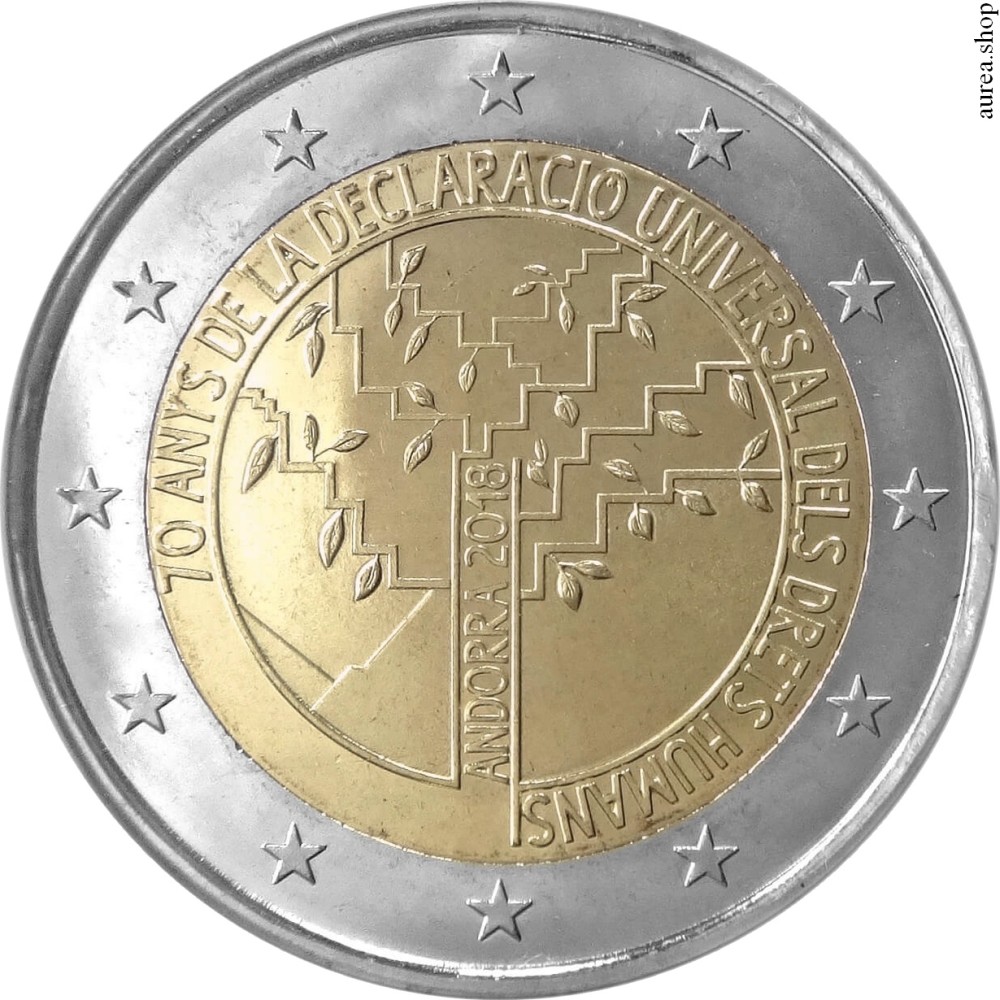 Купить 70 евро. 2 Евро Андорра. Монета 2 евро 70. Монеты евро Андорра.