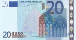 20 евро, лицевая сторона