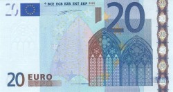 20 евро, лицевая сторона