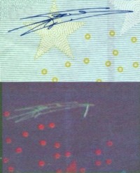 Подпись Вим Дуйсенберга на обычном свете в ультрафиолетовых лучах