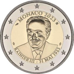 2 евро, Монако (100 лет со дня рождения князя Ренье III)