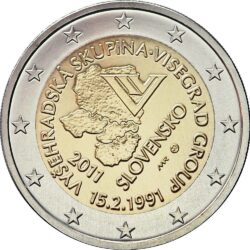 2 евро, Словакия (20 лет формирования Вишеградской группы)