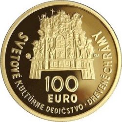 100 евро, Словакия (Деревянные церкви словацких Карпат)
