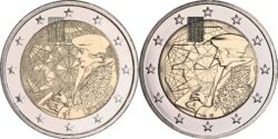 UNC (слева) и BU (справа) версии монеты