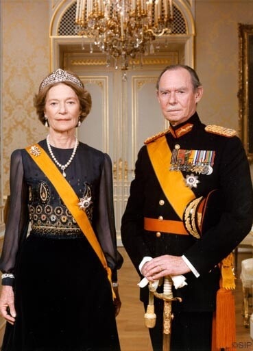 Великий герцог Жан с супругой Жозефиной-Шарлоттой Бельгийской