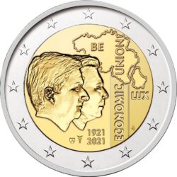 2 евро, Бельгия (100-летие Бельгийско-Люксембургского экономического союза)