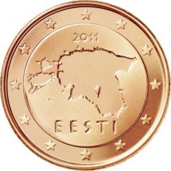 1 евроцент Эстонии, аверс