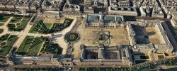 Общий вид Луврского дворца сверху. Фото: www.louvre.fr Louvre. Air view.