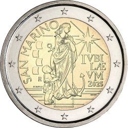 2 евро, Сан-Марино (Юбилейный год 2025. Паломники надежды)