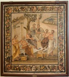 Мозаика «Платоновская Академия» из Помпей (I в. н.э., ныне хранится в Национальном археологическом музее Неаполя)
