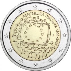 2 евро, Италия (30 лет флагу Европейского союза)