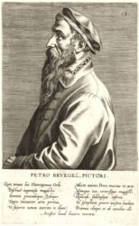 Портрет Питера Брейгеля Старшего (гравюра Йоханнеса Виерикса из сборника «Изображения некоторых известных живописцев Нижней Германии», 1572)