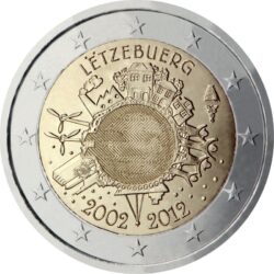 2 евро, Люксембург (10 лет наличному обращению евро)