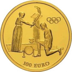100 евро, Греция (Зажжение Олимпийского огня)