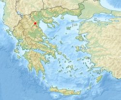 Дион на карте Греции