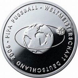 10 евро, Германия (2-я монета серии «Чемпионат мира по футболу 2006»)