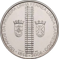8 евро, Португалия (150 лет железной дороге в Португалии)