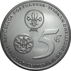 5 евро, Португалия (100 лет скаутскому движению)