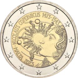 2 евро, Мальта (550 лет со дня рождения Николая Коперника)