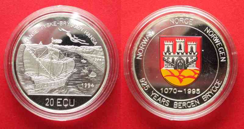 Норвежские 20 ЭКЮ 1995 года