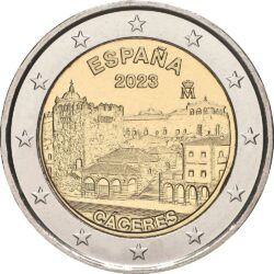 2 евро, Испания (Старый город Касерес)