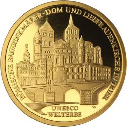 100 евро, Германия (Римские памятники архитектуры, собор и церковь Мадонны в Трире)