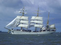 10 евро, Германия (50 лет парусному учебному кораблю «Gorch Fock II»)