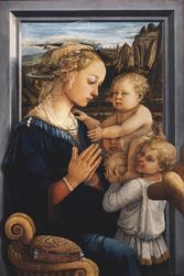 «Мадонна с младенцем и двумя ангелами» (ок.1465 г., Галерея Уффици, Флоренция)