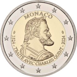 2 евро, Монако (500-летие договора с Карлом V)